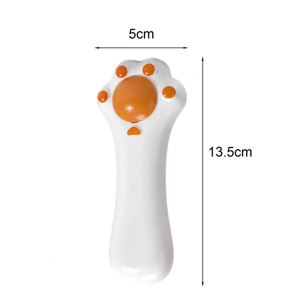 Cartoon design cat massage comb toy with catnip compartment and dangling elements for dental care