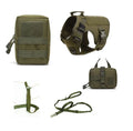 Tactical dog harness and leash set in camouflage with metal buckles and five-piece kit