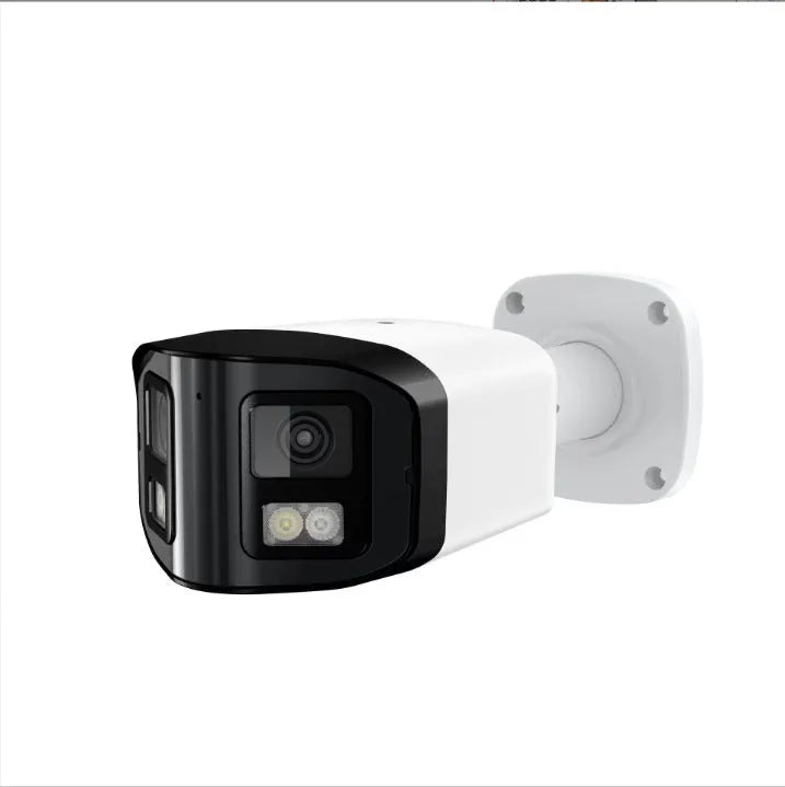 4MP dual-lens panoramic CCTV webcam with safety belt mount and IP66 waterproof rating