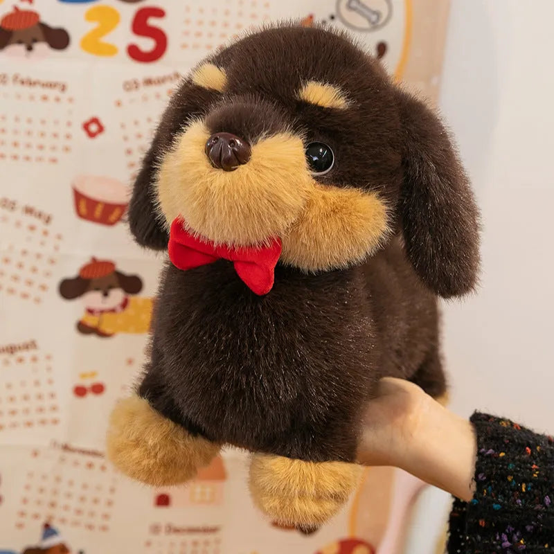 Sausage dog long pillow plush toy in 35cm, 45cm, and 65cm sizes for leg support and sleeping.