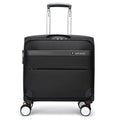 18 inch black Oxford cloth business suitcase with universal wheels and a draw bar box