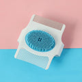 Blue and green multifunctional pet grooming comb with floating hair removal and massage functions