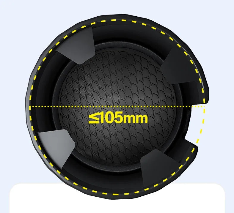 Matte black adjustable car cup holder expander for large bottles and fast food cups