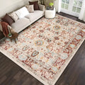 American washed polyester square carpet in Bohemian 63 pattern for living room floor