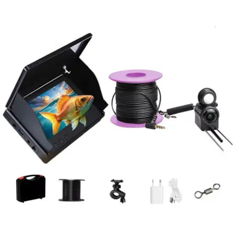 Fish finder underwater camera with 4.3-inch screen and temperature sensor