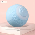 Automatic moving cat toy ball with silicone construction in blue and pink colour options