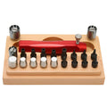 20-piece steel watch repair tool set with barrel-opening extracting tubes for watch case maintenance