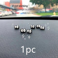Small black cartoon coal ball resin decoration for car interior with traceless tape