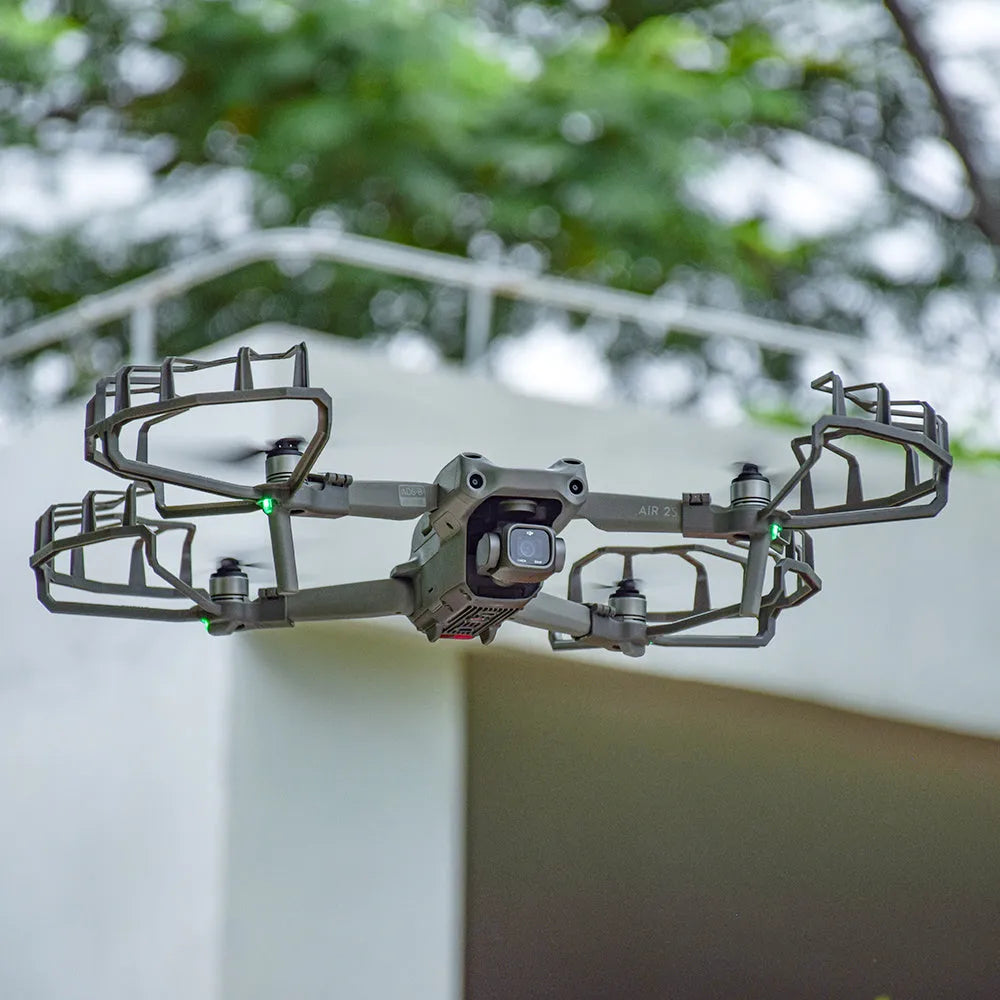Grey ABS plastic propeller protection ring for DJI Mavic Air 2 and Air 2S drones on a white background.
