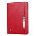 Classic black imitation leather flip cover for an Apple iPad, shown in a business style.