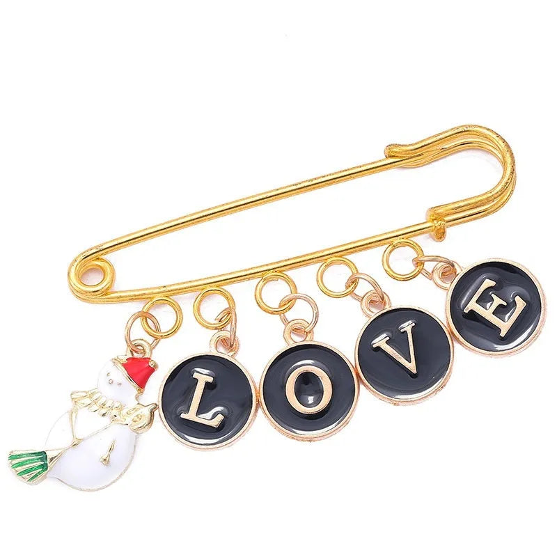Round drop oil English letter alloy pendant set in multiple colours for DIY jewellery making