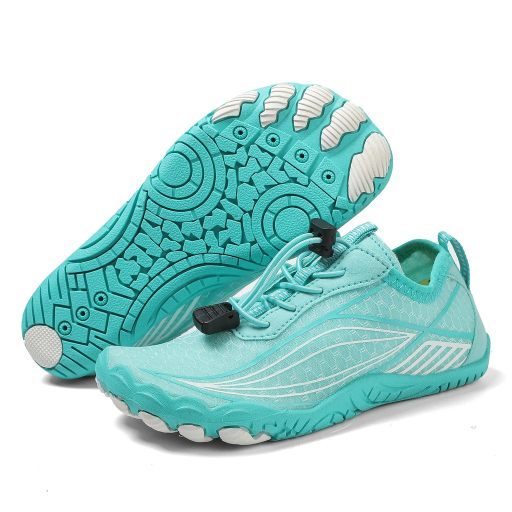 Children's quick-dry water shoes with non-slip rubber soles in multiple colours
