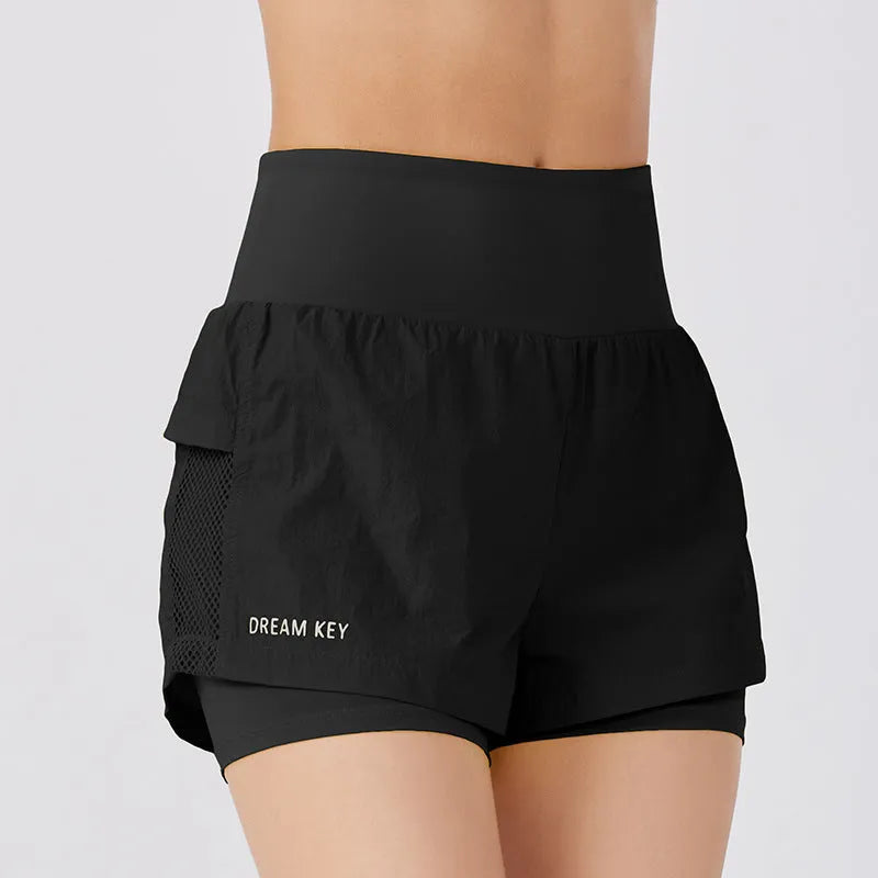 Women's cotton blend quick-dry fitness shorts in loose casual style showing colour options