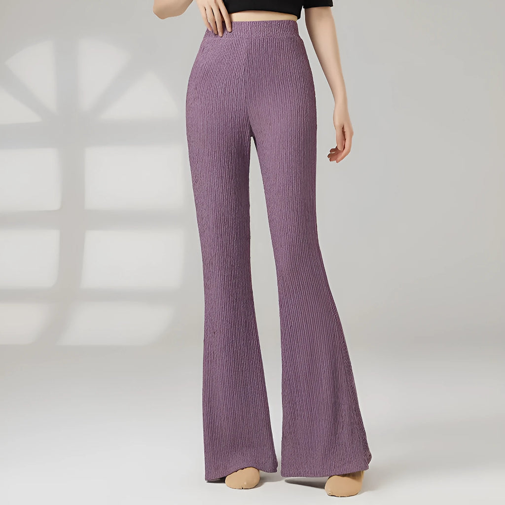 Women's solid colour dance practice tights in stretch polyester fabric for ballet and jazz training