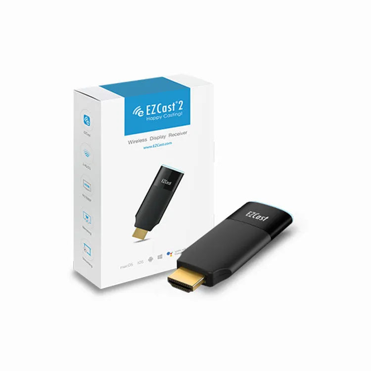 EZCast2 Black dual band wireless 4K HDMI screen saver adapter with remote module