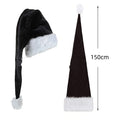 Extra long Christmas hat in red, 150cm length, polyester material, festive party headwear