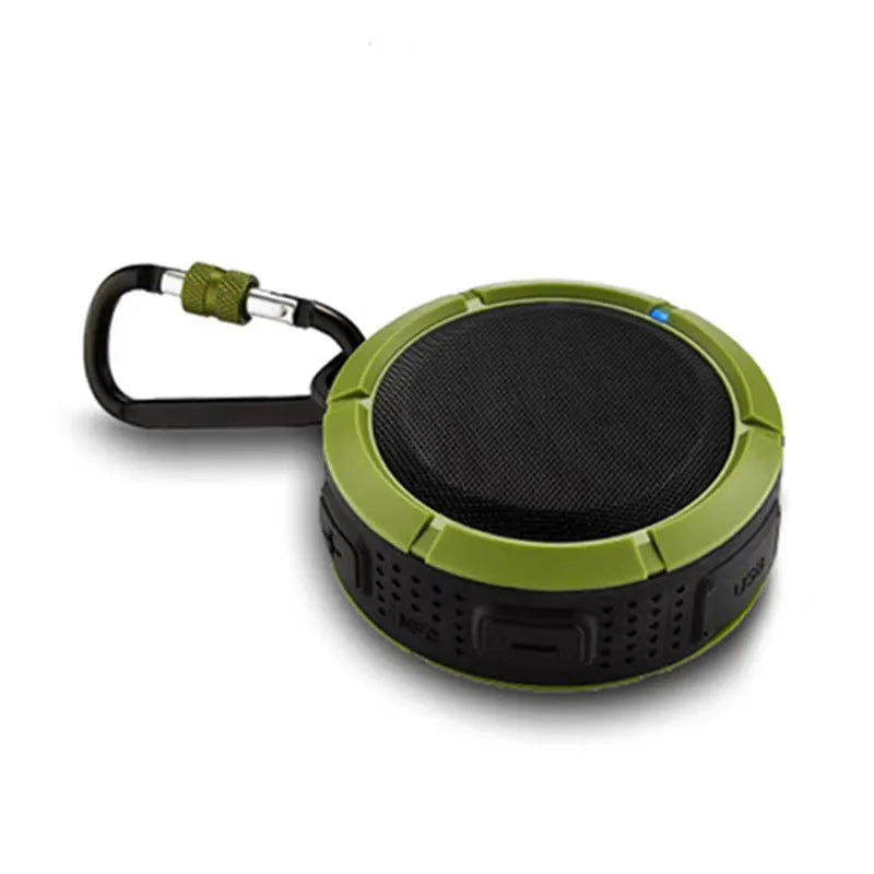 Bluetooth audio waterproof card portable sports speaker in black, 84x50mm, USB rechargeable