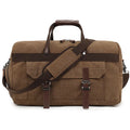 Men's canvas crossbody travel bag with retro styling in black, brown or grey colours