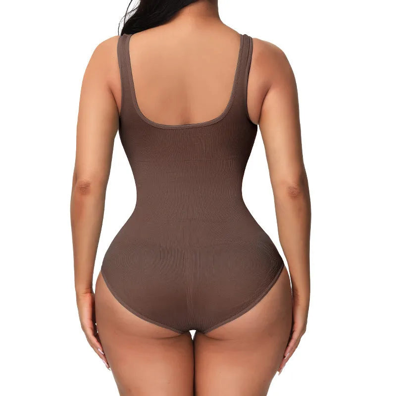 Seamless one-piece bodysuit shapewear for women in multiple colours.