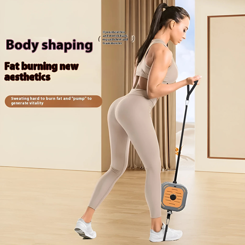 Adjustable power pump chest expander in vibrant orange colour with ABS construction for home strength training