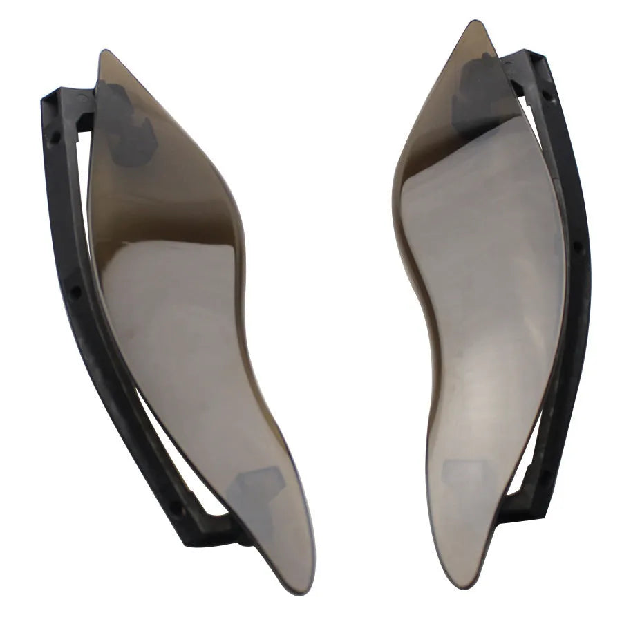 ABS windshield side wing set for Harley glide three-wheel motorcycles in black or smoked colour