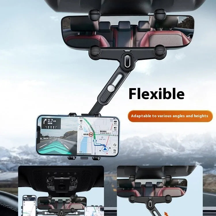 Rearview mirror clip-on car mobile phone navigation bracket in alloy UFO aromatherapy and rearview mirror styles
