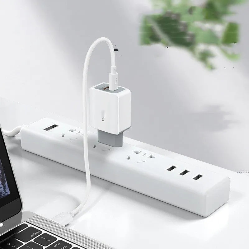 White European standard phone fast charger set with compact fireproof ABS PC charging head