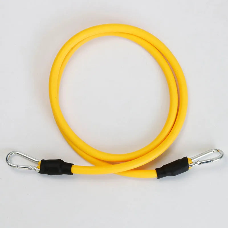 TPE resistance pull rope set with carabiner, 11-piece fitness band option for whole body exercise