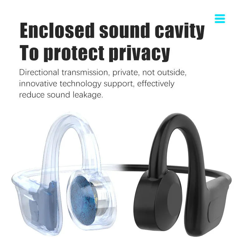 Black VG02 true wireless sports Bluetooth headset with hanging ear design