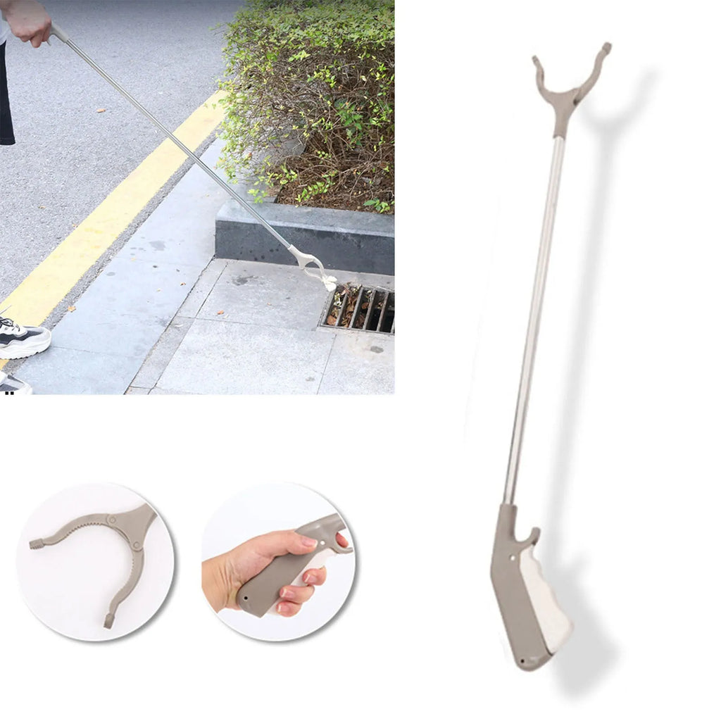 40cm stainless steel garbage picker pliers with plastic handle for outdoor litter collection
