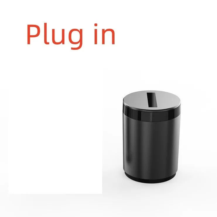 Silver aluminium alloy induction ashtray with automatic opening lid for car and home use