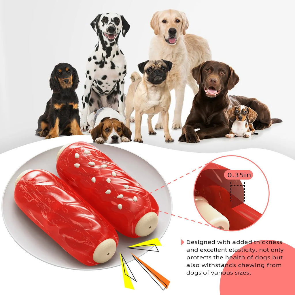 Coloured plastic chew rod dog toy for small medium breeds