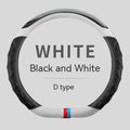 Carbon fibre pattern artificial leather steering wheel cover for 38cm diameter car wheels