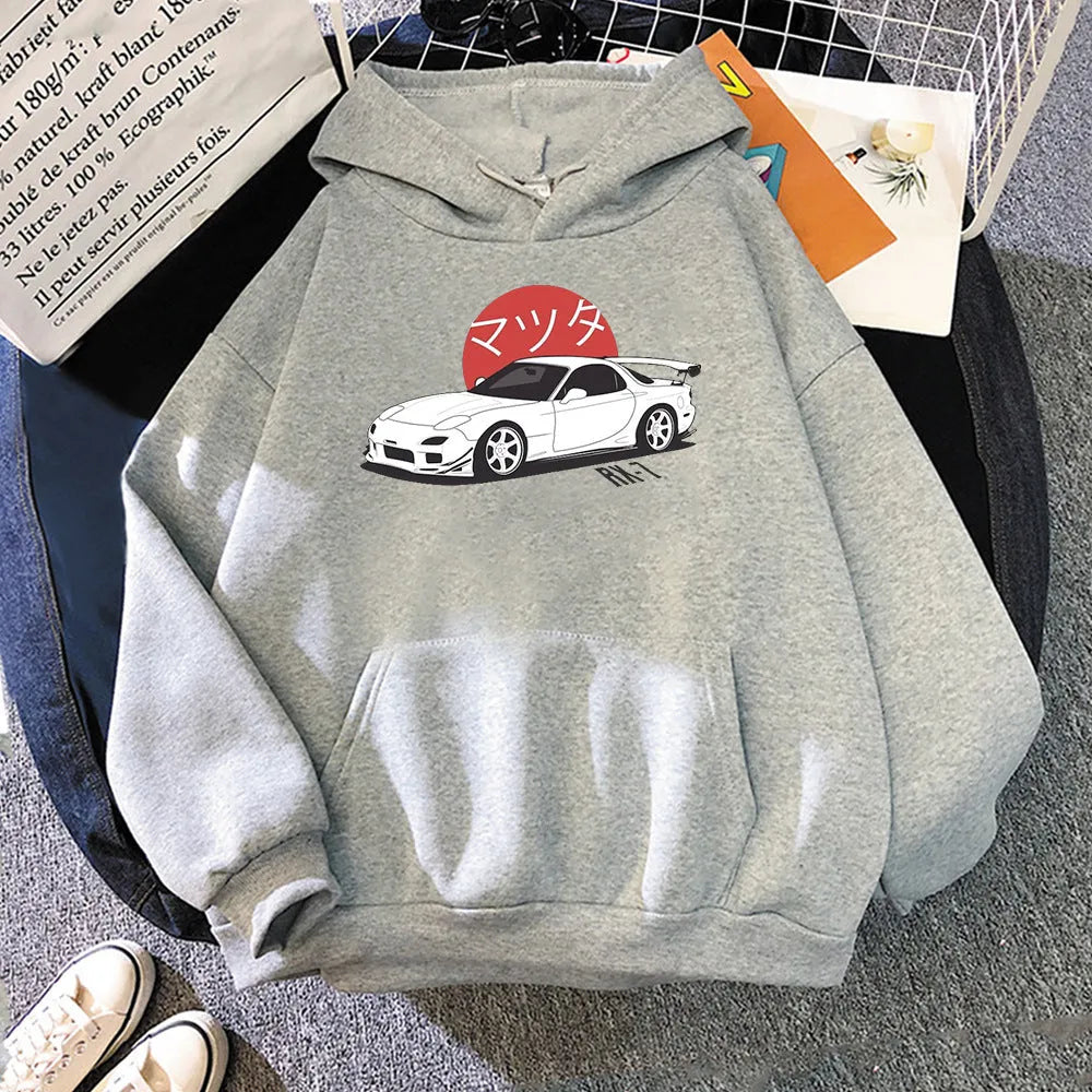 Unisex loose fit letter print cotton hoodie in khaki with front patch pocket