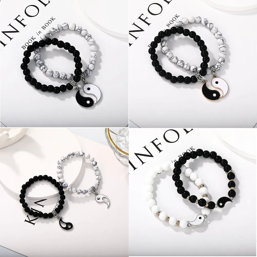 Eight-diagram-shaped alloy bracelet with electroplated metallic finish