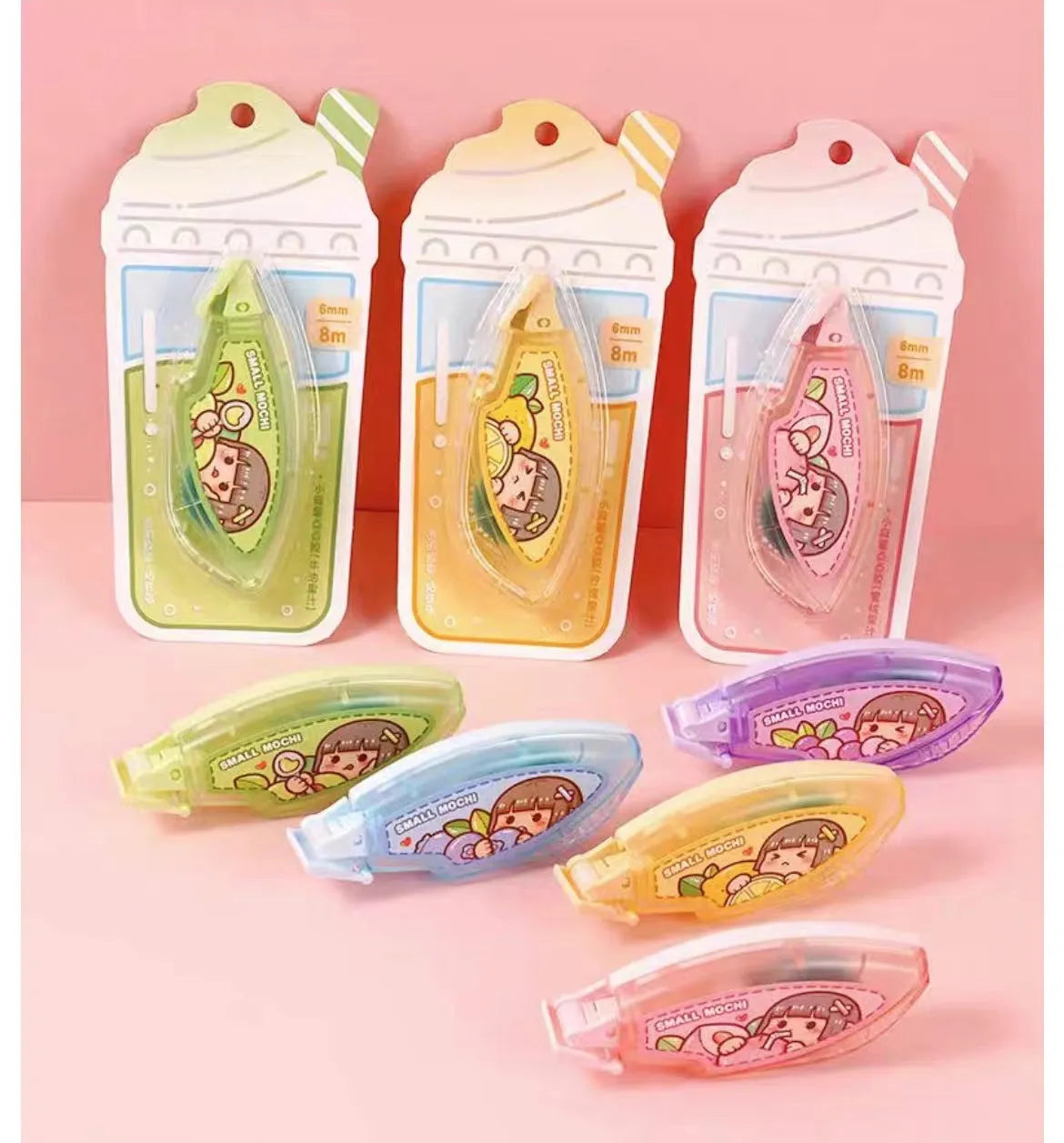 Dotting glue in plastic bottle with dotting applicator, card pack presentation, colour variants shown