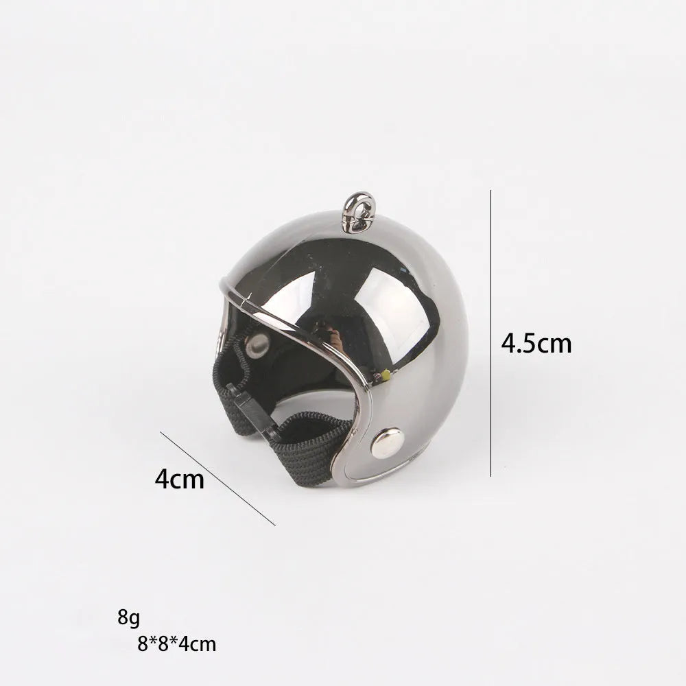 Small pet safety helmet for chickens and birds with adjustable elastic straps