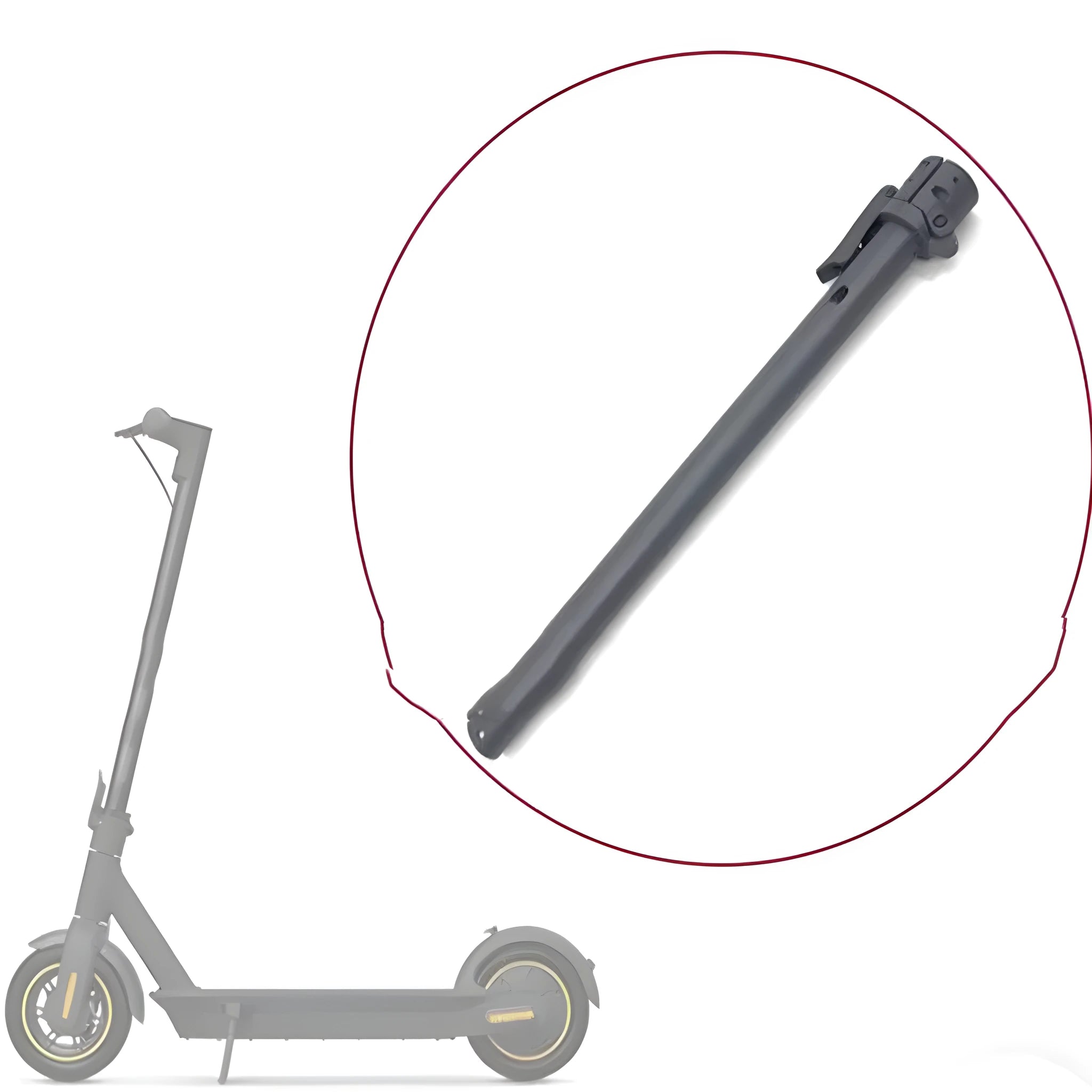 Black folding upright bar accessory for Nanbo No. 9 electric scooter replacement part