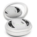 White wireless red light eye and face massager device with EMS function for dark circles