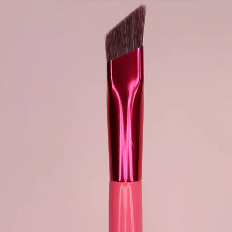 Nylon eyebrow brush with aluminium handle, 150mm total length, 10mm hair, for eyebrow paste and concealer