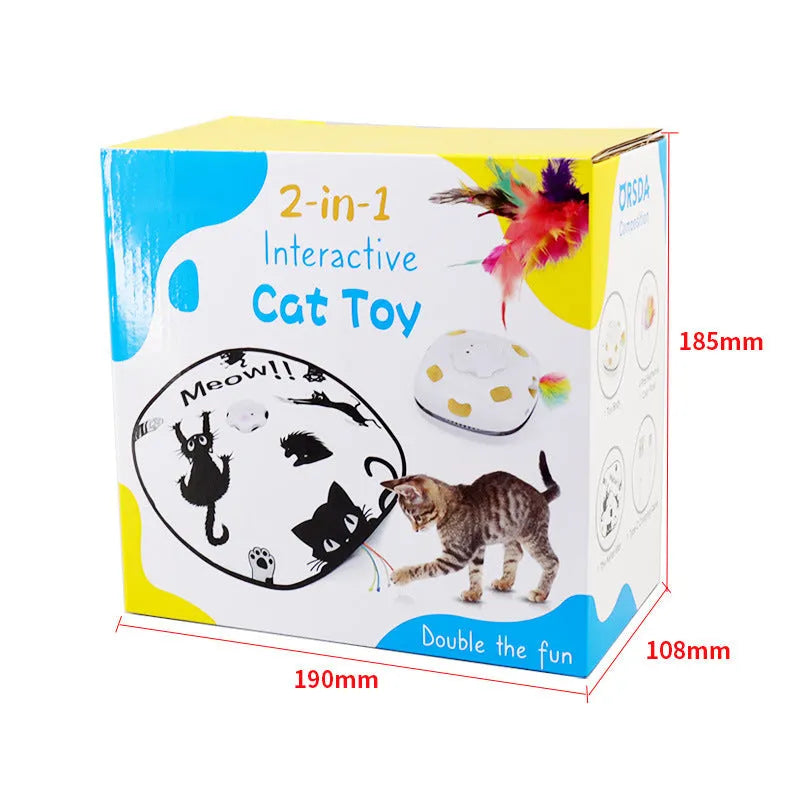 Plastic cat self-play relief teaser toy with picture colour pattern