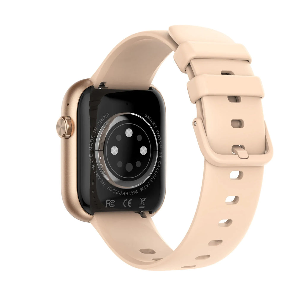 P89 smart watch with full screen touch display and Bluetooth calling in black glue colour