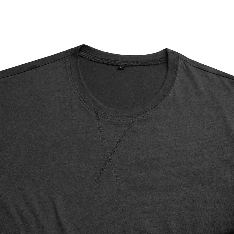 Men's slim fit short-sleeved cotton t-shirt in multiple colours including khaki, pink, blue, and army green