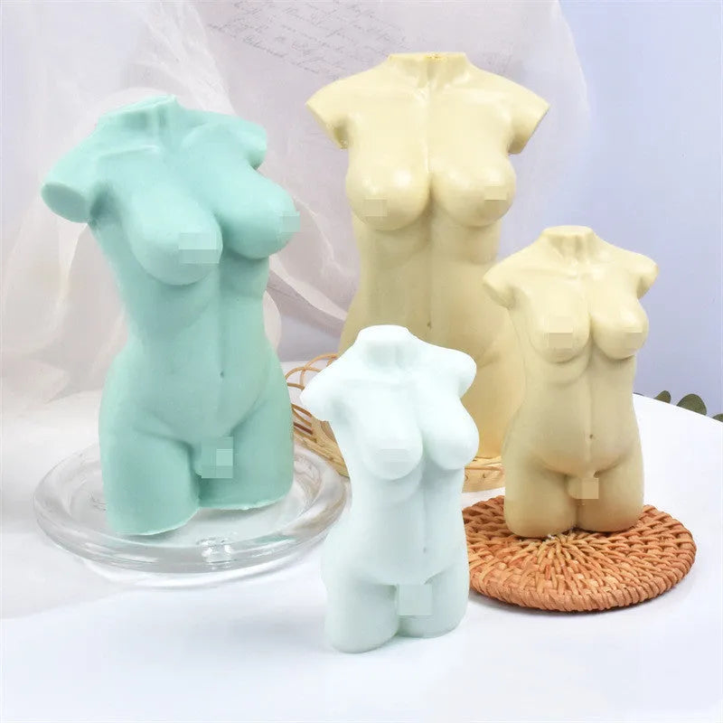 Geometric shaped silicone mould for candle and soap making with 10cm and 14cm sections.