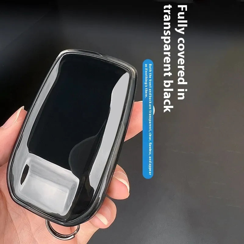 Transparent black silicone car key cover for Camry Asia Rongrong Hanlanda key fob protector