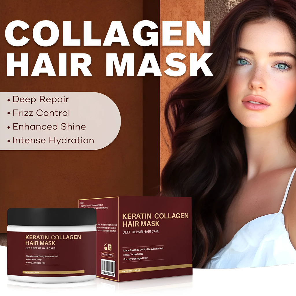 100ml collagen hair mask bottle for moisturising and repairing dry hair