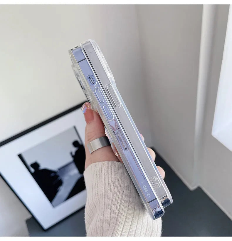 Clear TPU soft phone case for iPhone with Space shell colour drop protection