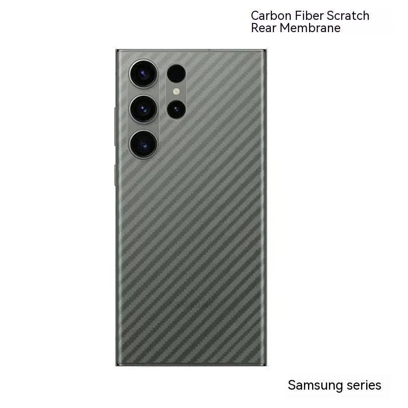 Anti scratch carbon fibre rear film for Samsung Galaxy phone, PVC matte anti fingerprint protector