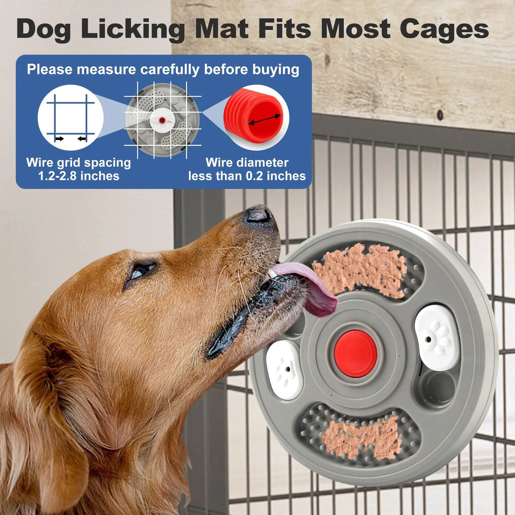 Grey and blue PP plastic dog slow feeder bowl with anti-slip pads