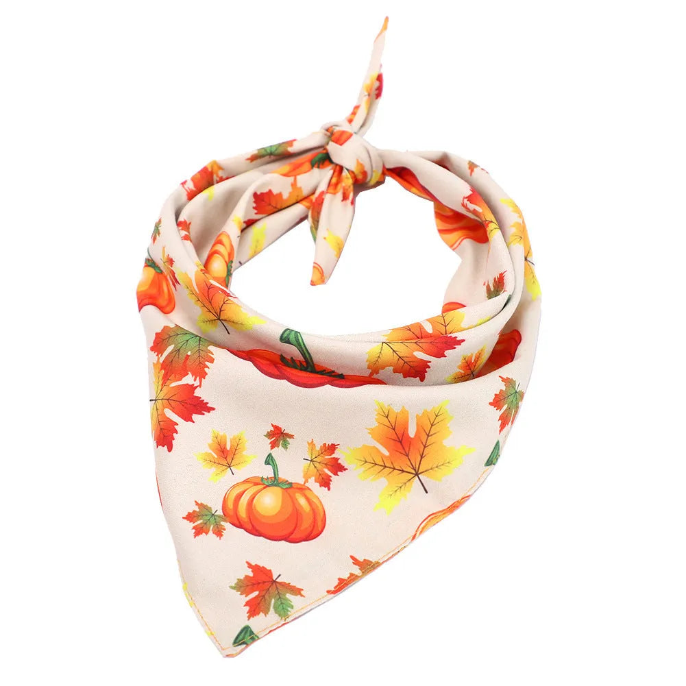 Turkey Thanksgiving pet saliva cloth bandana neck scarf for dogs and cats 48x48x70cm